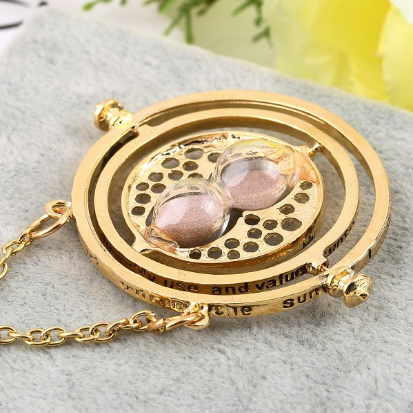 Harry Potter Deathly Hallows Necklace,rose Gold Yellow Necklace Time Turner Converter Necklace