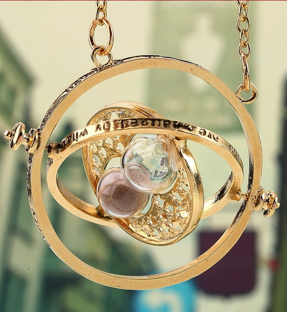 Harry Potter Deathly Hallows Necklace,rose Gold Yellow Necklace Time Turner Converter Necklace